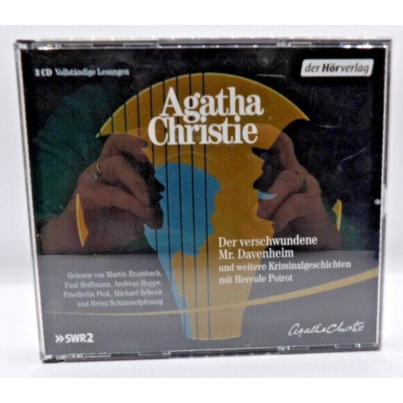 Agatha Christie Audio Book  6 Hercule Poirot Mysteries 3CDs GERMAN LANGUAGE 2016 - Picture 1 of 4